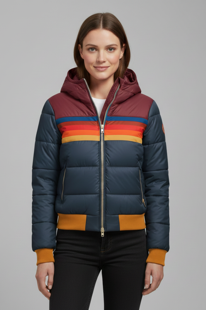 Women’s Quilted Jacket with Hood and Zip