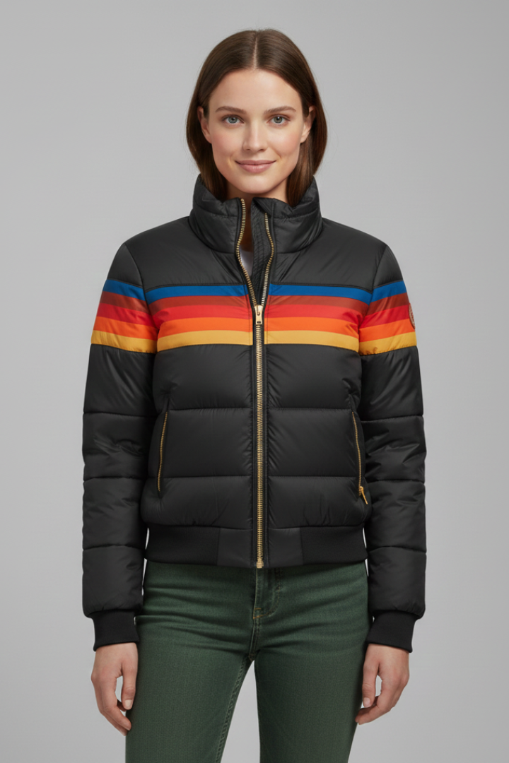 Women’s Quilted Jacket with Hood and Zip