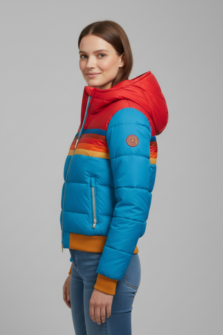 Women’s Quilted Jacket with Hood and Zip
