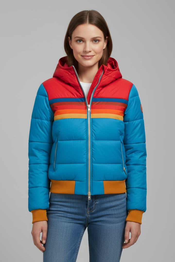 Women’s Quilted Jacket with Hood and Zip