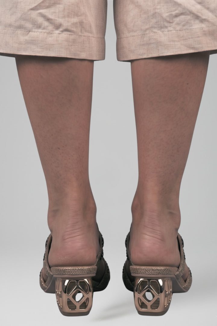 Women's Sandals with Adjustable Straps and Embellished Upper