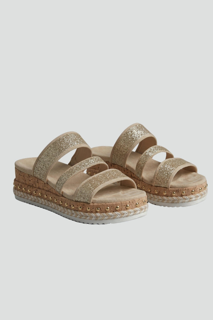 Women's Sandals with Buckle Fastening and Cushioned Footbed