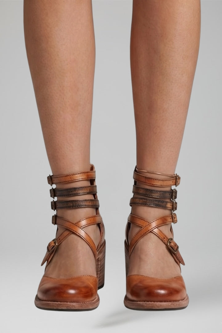 Women's Sandals with Cushioned Footbed and Buckle Fastening