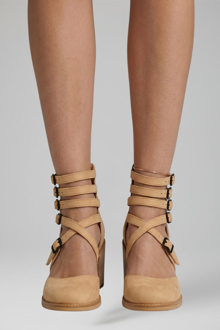 Women's Sandals with Cushioned Footbed and Buckle Fastening