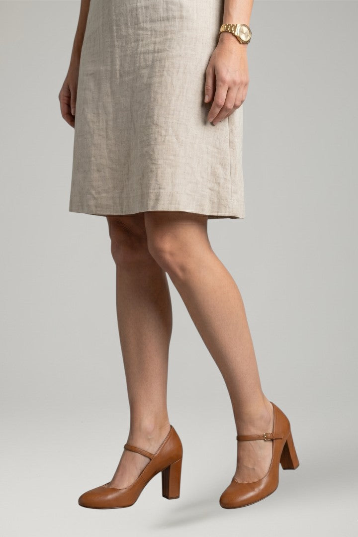 Women's Sandals with Buckle Strap and Low Heel