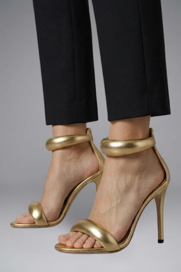 Women's Sandals with Slim High Heel for All-Season Wear