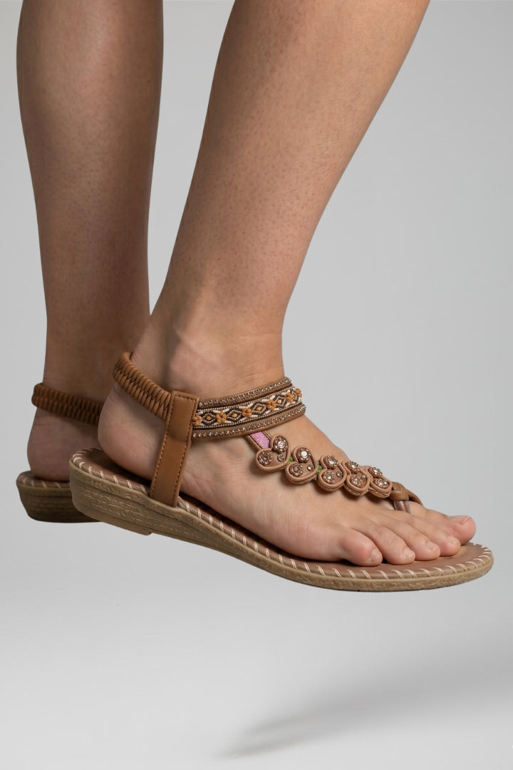 Women's Sandals with Slip On Design and Flexible Sole