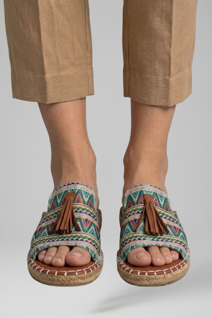 Women's Sandals with Slip On Design and Cushioned Footbed