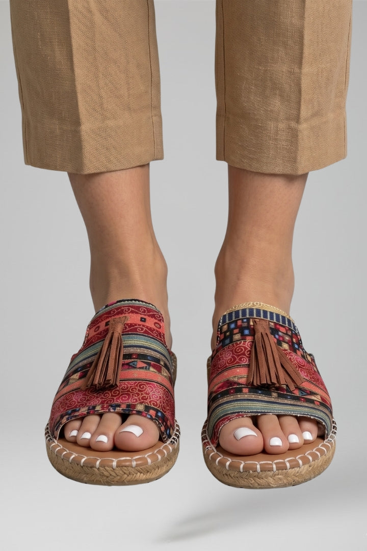 Women's Sandals with Slip On Design and Cushioned Footbed