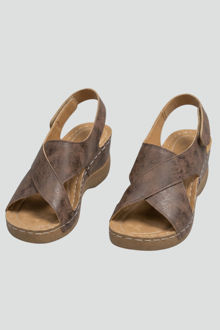 Women's Sandals with Wedge Platform and Cushioned Insole