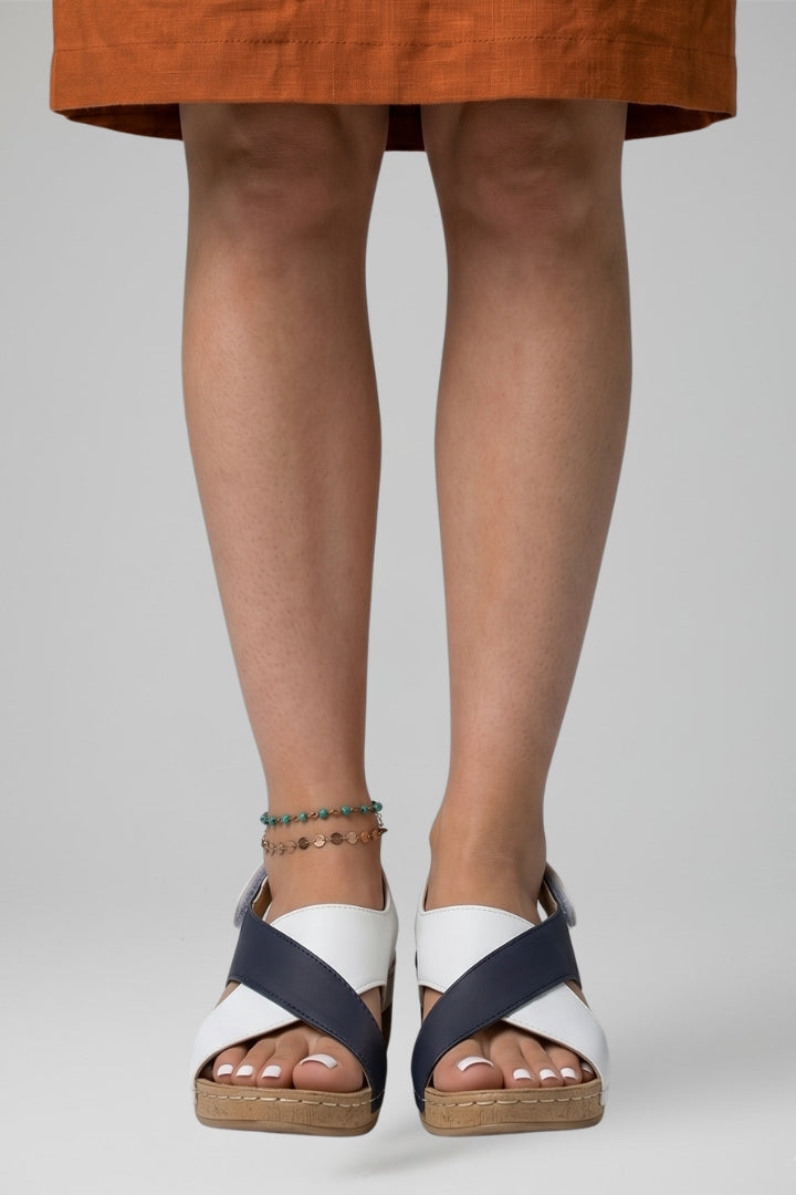 Women's Sandals with Wedge Platform and Cushioned Insole