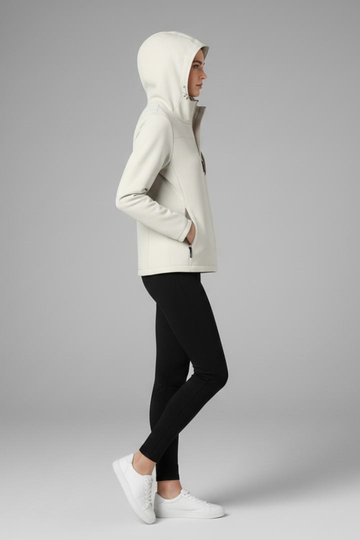 Women’s Shell Jacket with Hood and Full Zipper