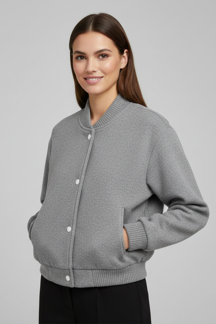 Women’s Short Jacket with Buttons and Pockets