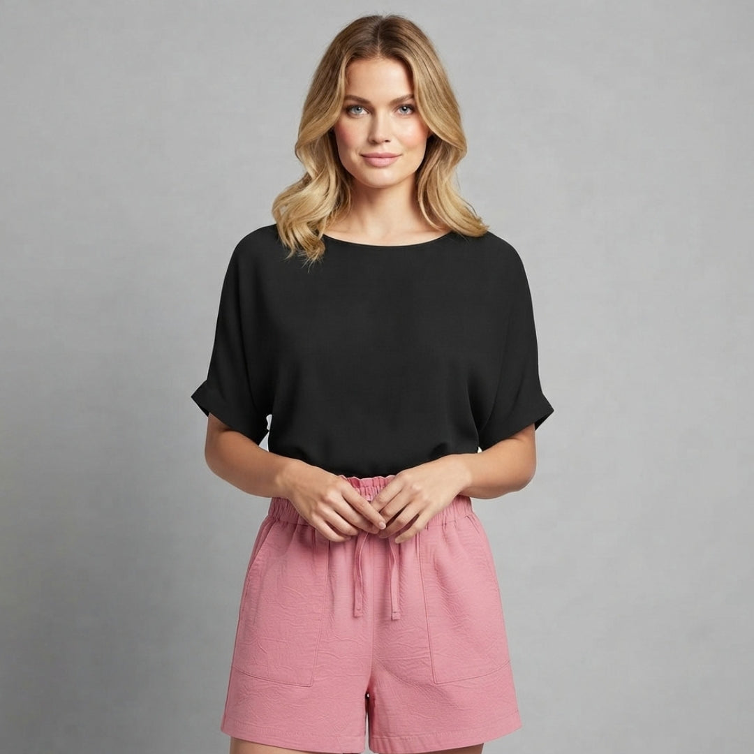 Women’s Shorts with Tie Waist and Side Pockets
