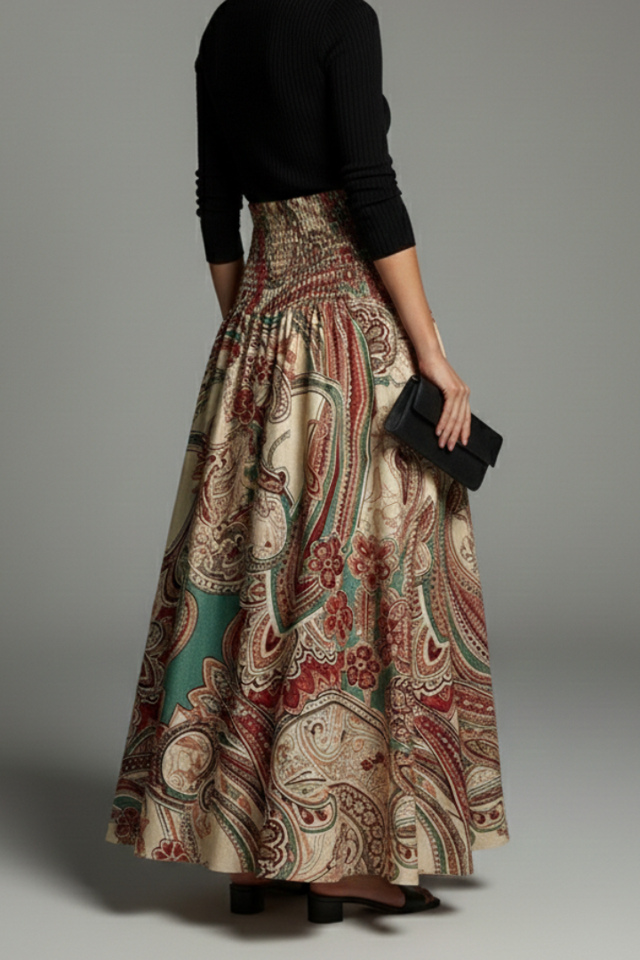 Women’s Skirt with Elastic Waistband and A-Line Cut