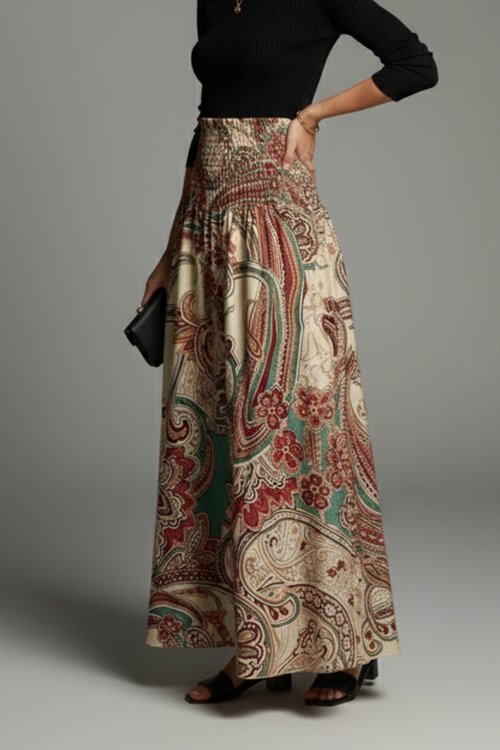 Women’s Skirt with Elastic Waistband and A-Line Cut