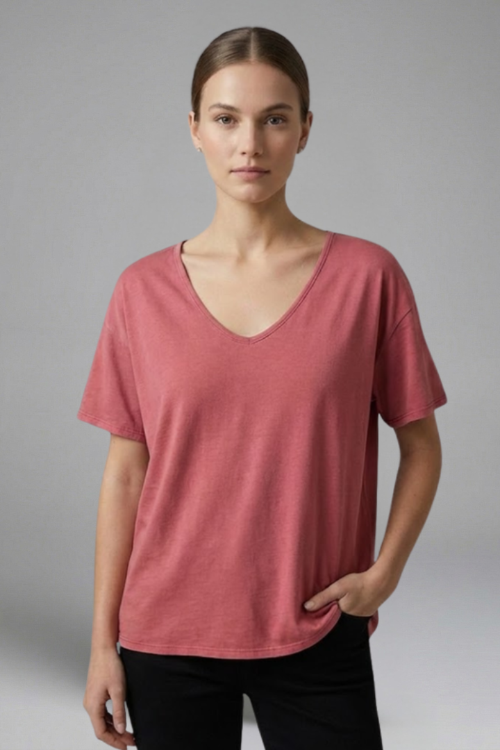 Women’s T-Shirt with Round Neck and Short Sleeves