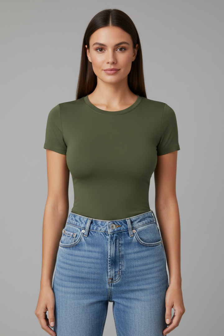 Women’s T-Shirt with Round Neck and Short Sleeves