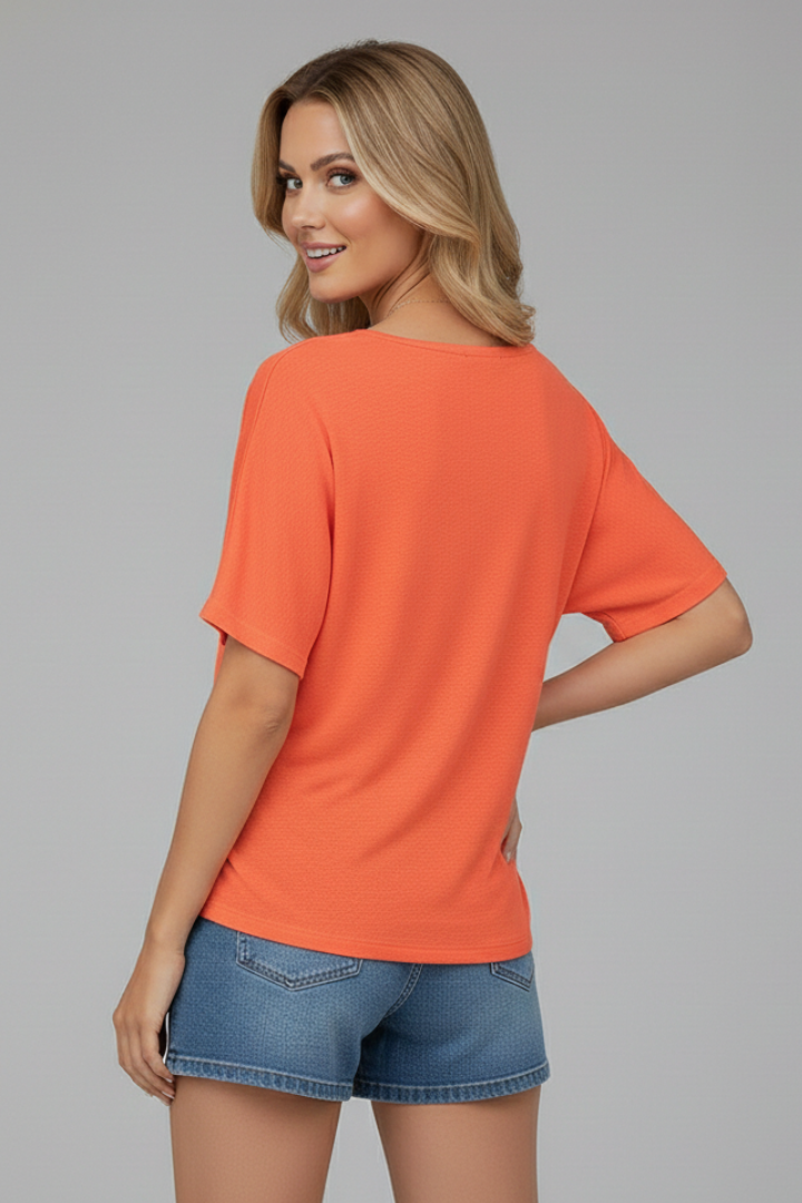 Women’s T-Shirt with Round Neckline and Short Sleeves