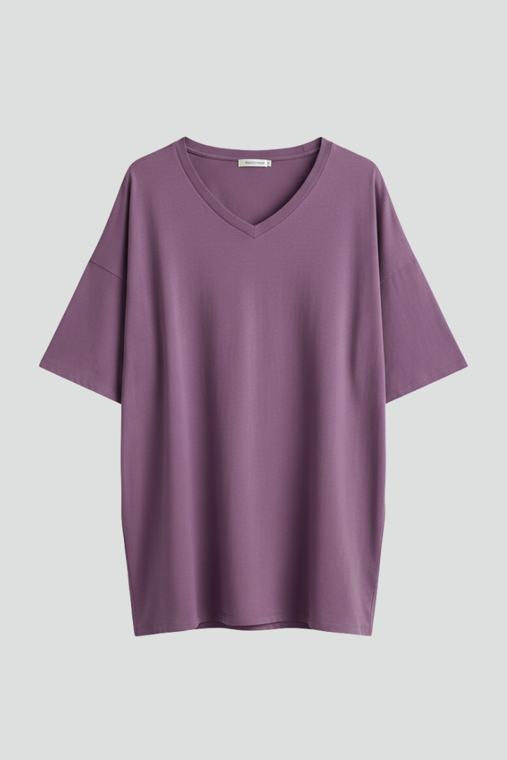 Women’s T-Shirt with V Neckline and Short Sleeves