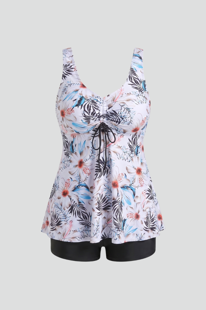 Women’s Tankini Set with V-Neck and Shorts