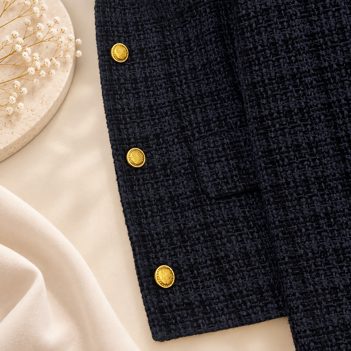 Women's Textured Cardigan Jacket with Button Closure