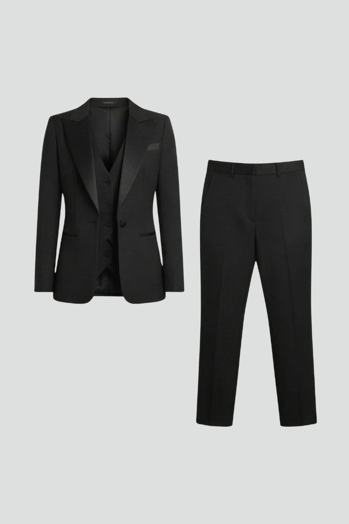 Women’s Three-Piece Suit with Jacket, Vest and Pants