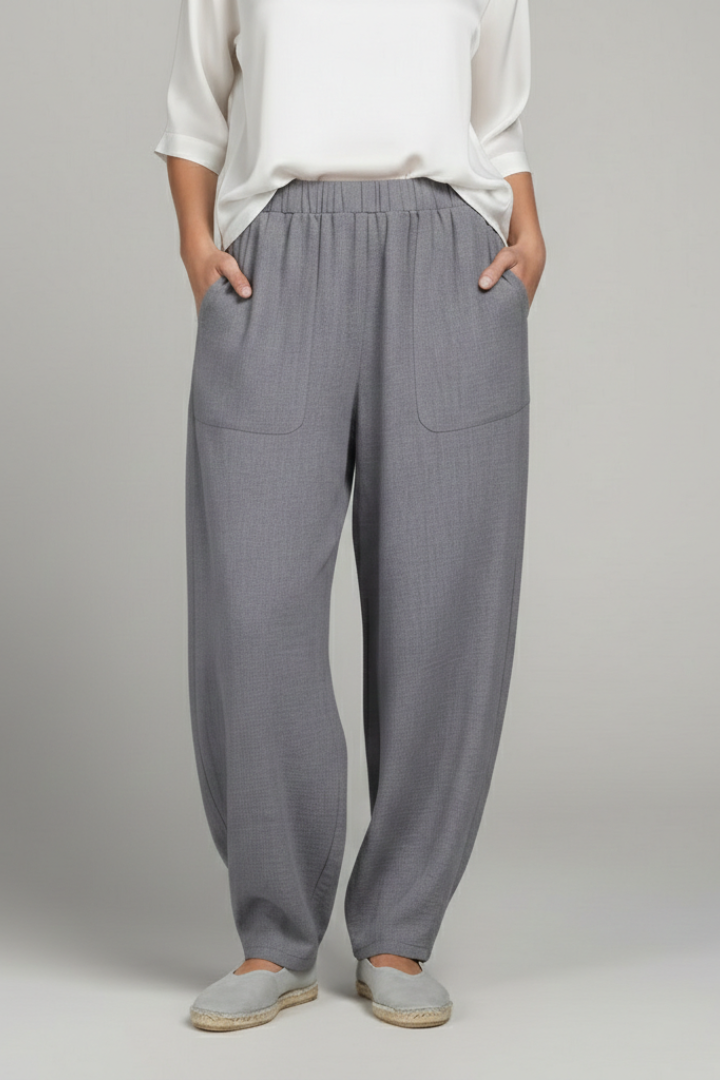 Women’s Trousers with Elastic Waist and Side Pockets