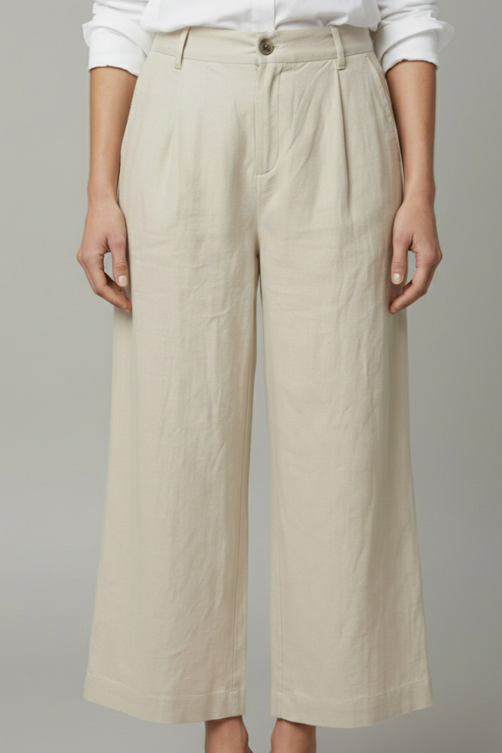 Women’s Trousers with Elastic Waist and Side Pockets