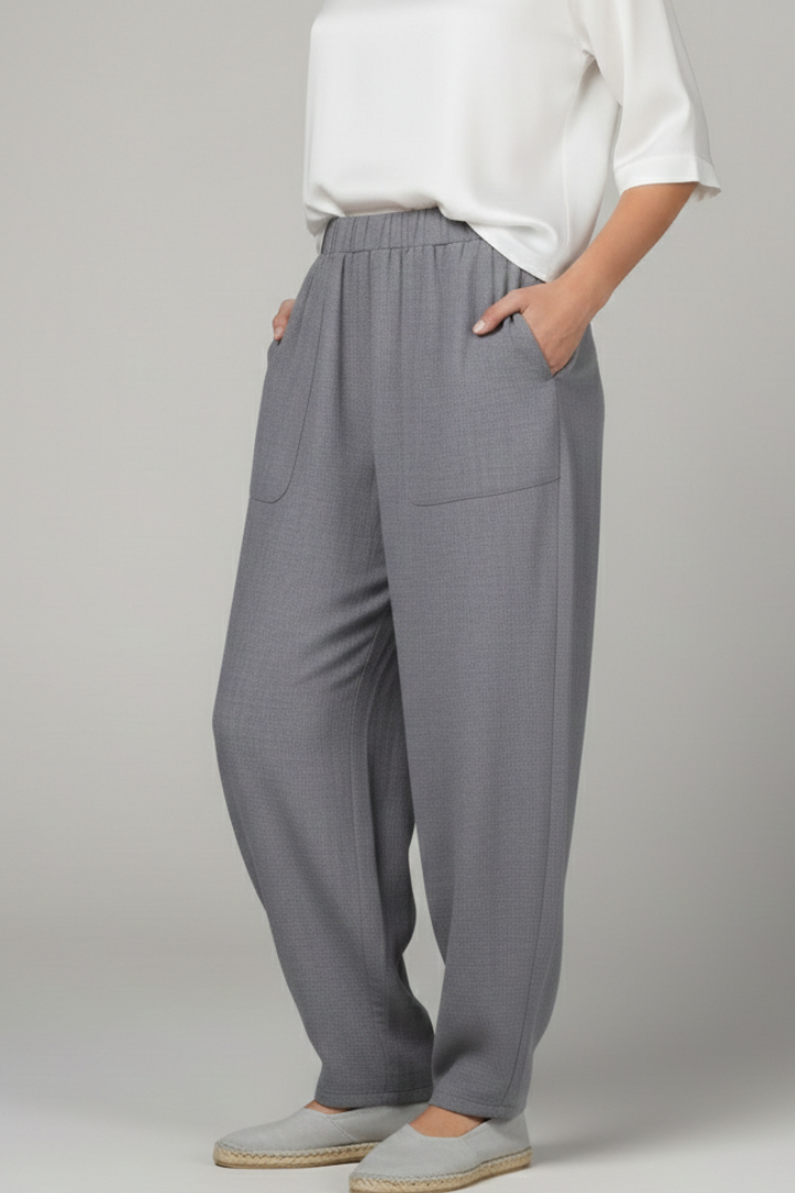 Women’s Trousers with Elastic Waist and Side Pockets
