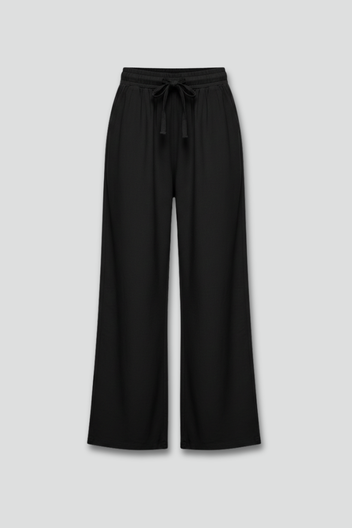 Women’s Trousers with Elastic Waist and Tie Belt