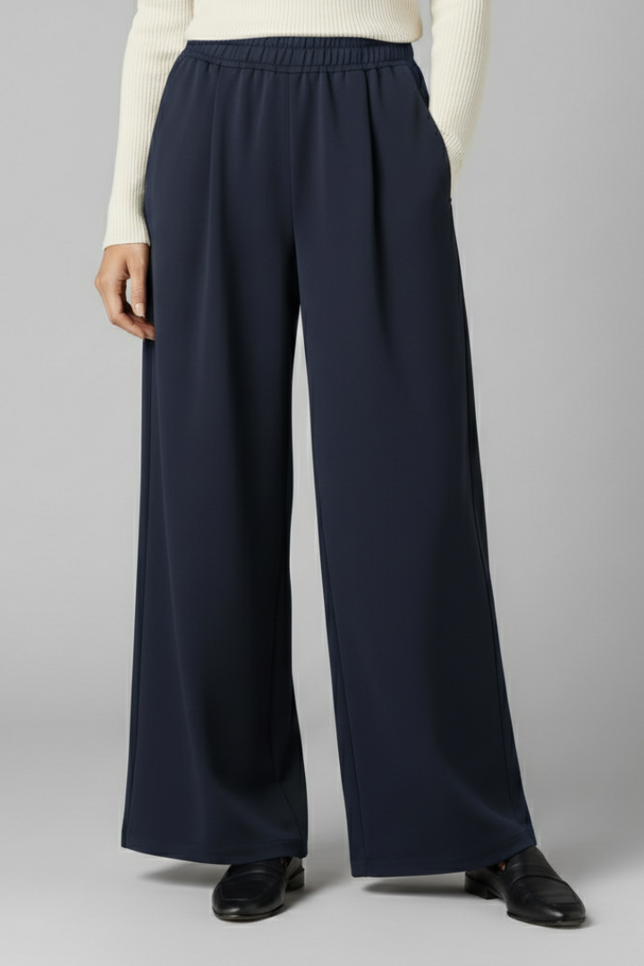 Women’s Trousers with High Waist and Wide Legs