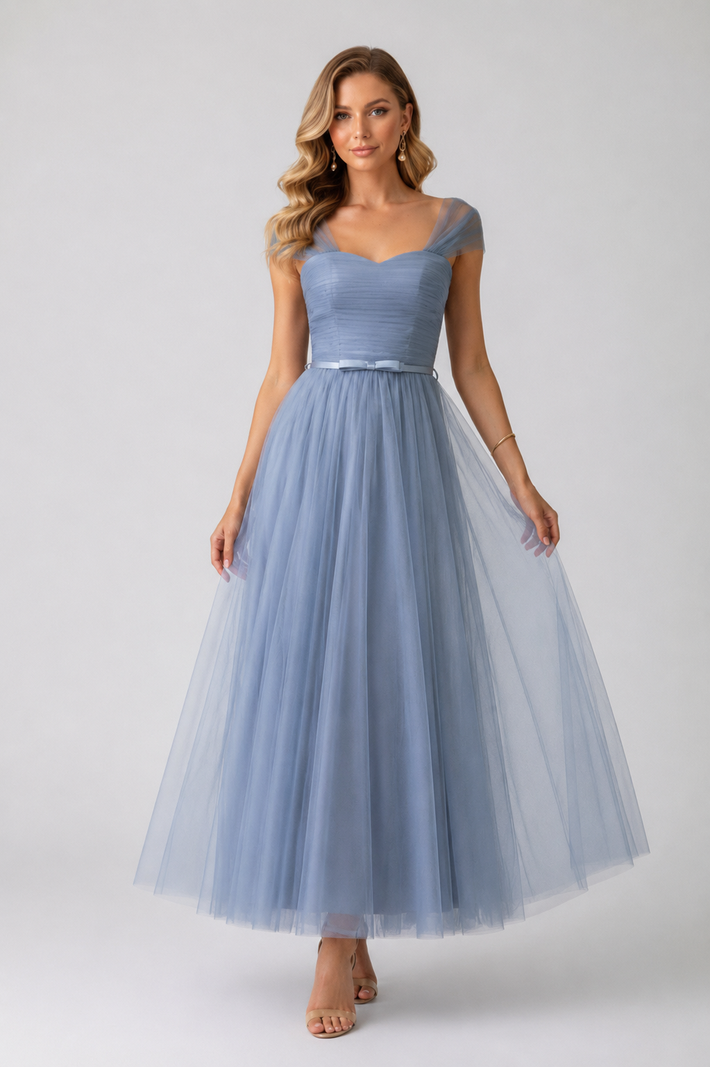 Women’s Tulle Dress with Sweetheart Neck
