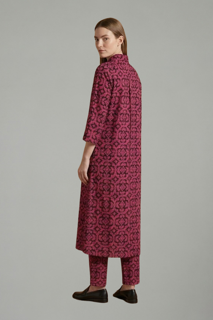 Women’s Two Piece Set with Geometric Pattern and Relaxed Fit