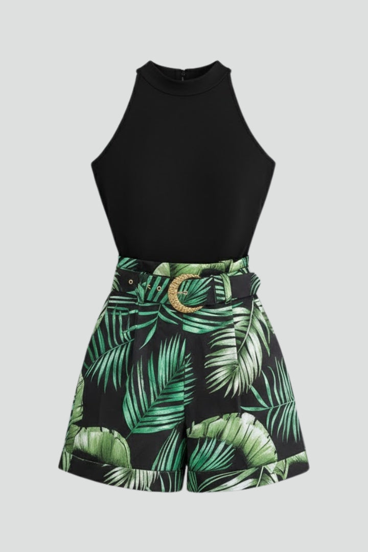 Women’s Two Piece Set with Sleeveless Top