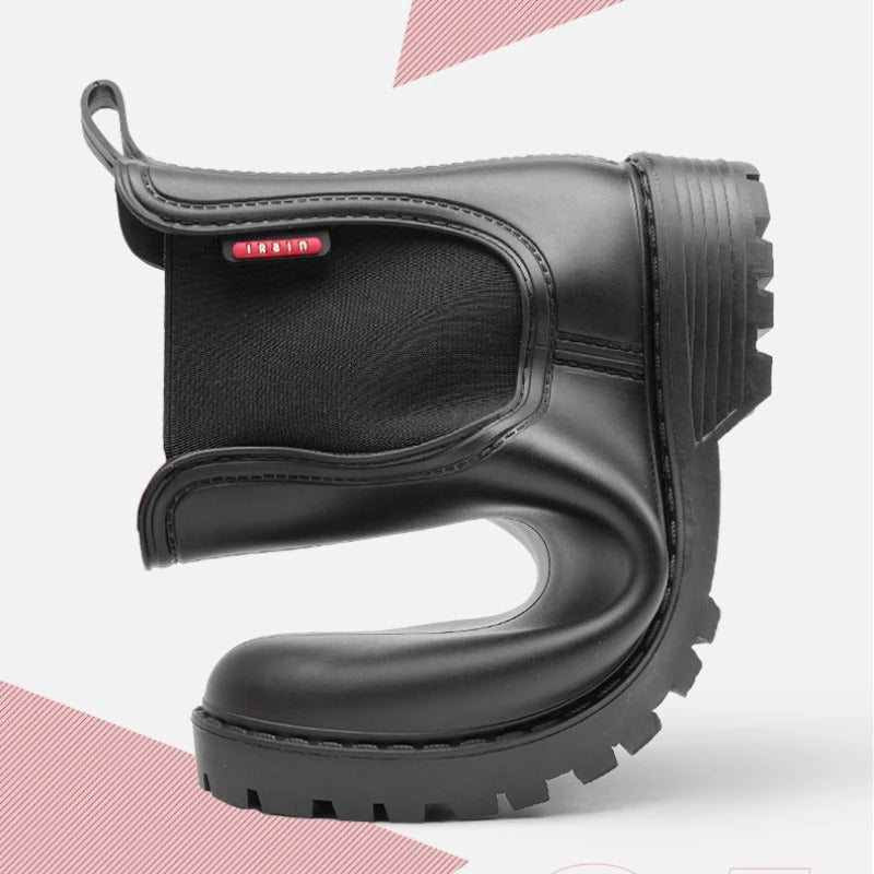 Women's Waterproof Chelsea Ankle Boots with Slip-Resistant Sole