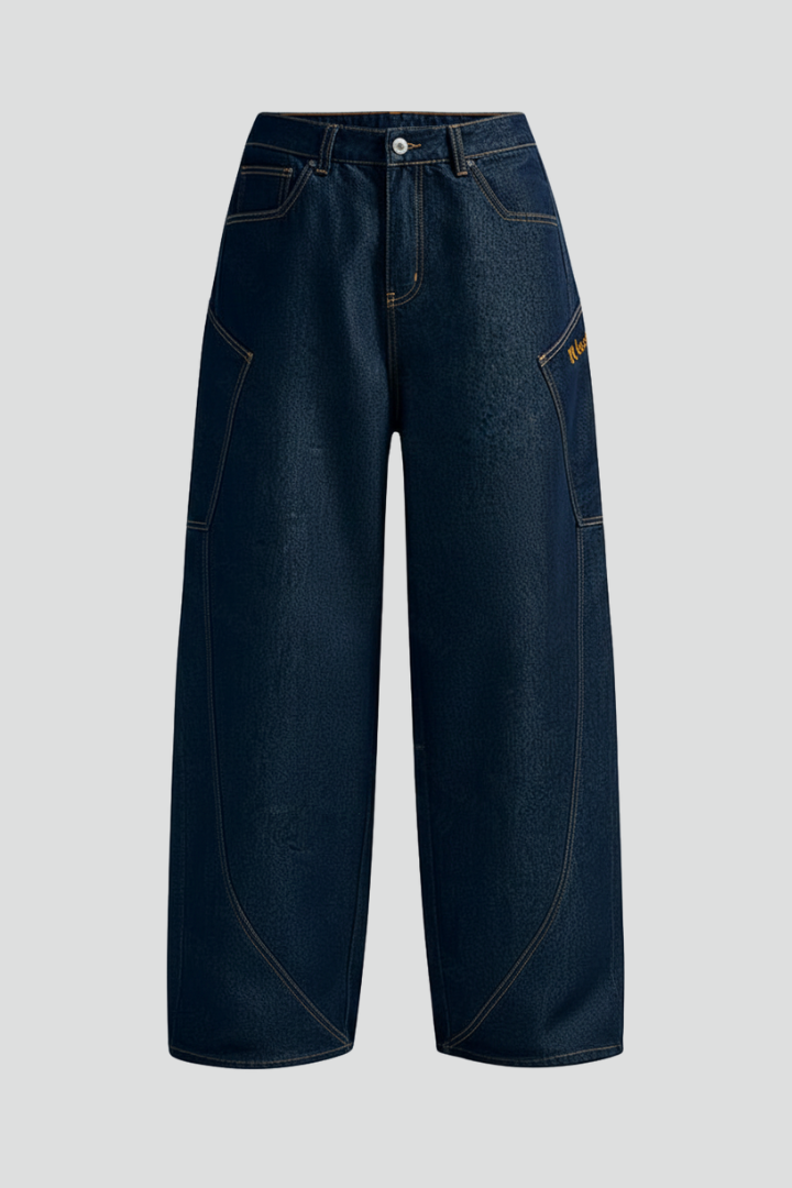 Women’s Wide-Leg Trousers with Front Closure and Side Pocket