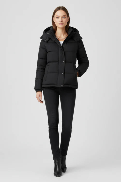 Women’s Down Jacket with Insulation and Secure Fit