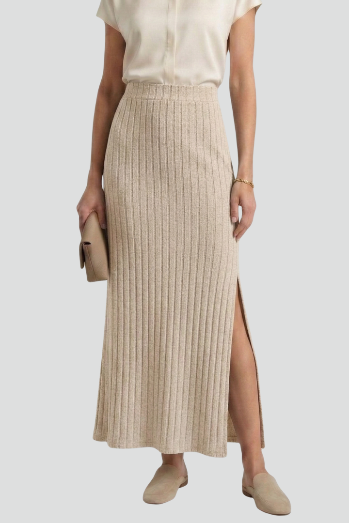 Women’s Maxi Skirt with High Waist and Side Slit