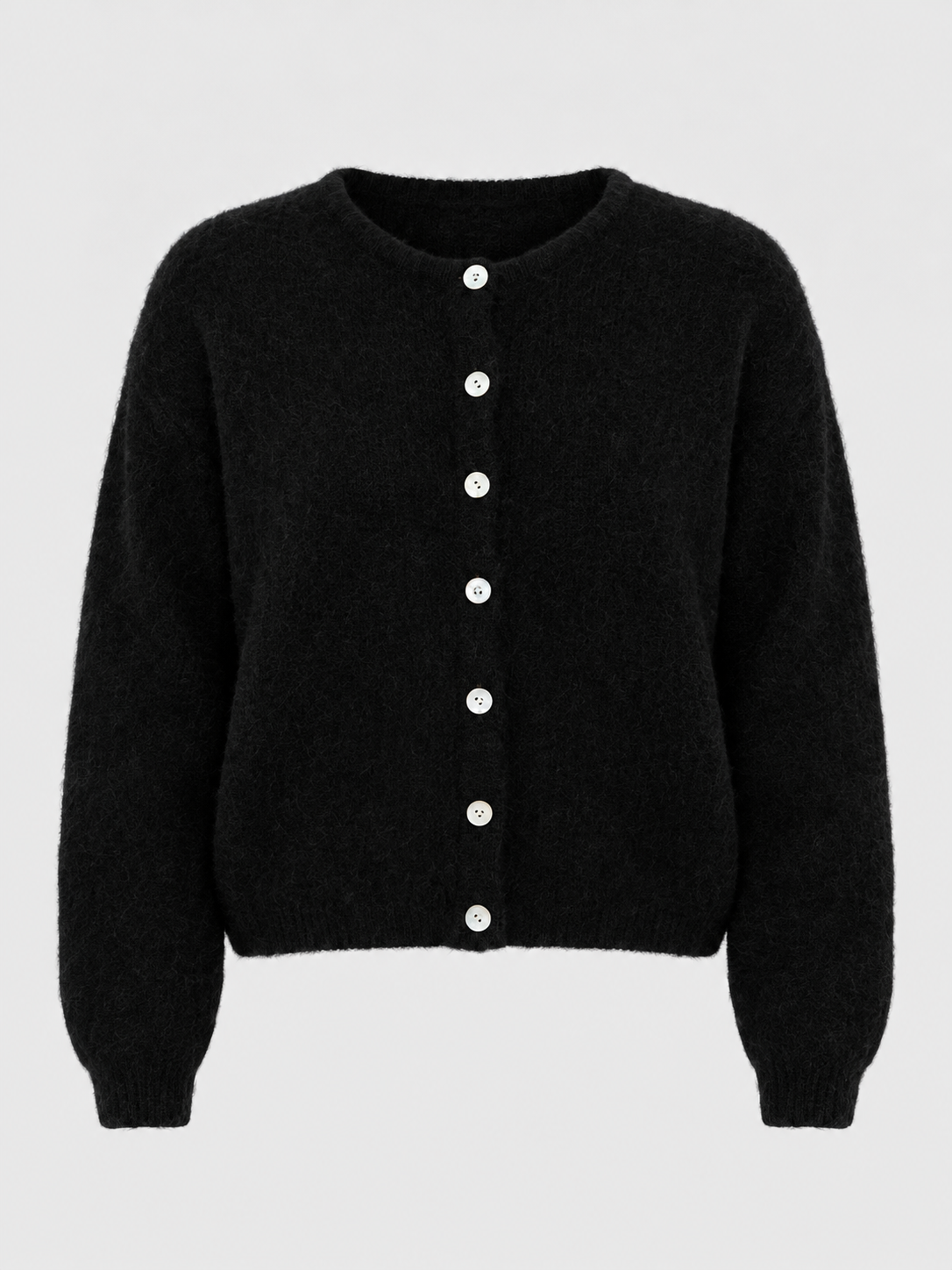Women's Textured Cardigan Jacket with Button Closure