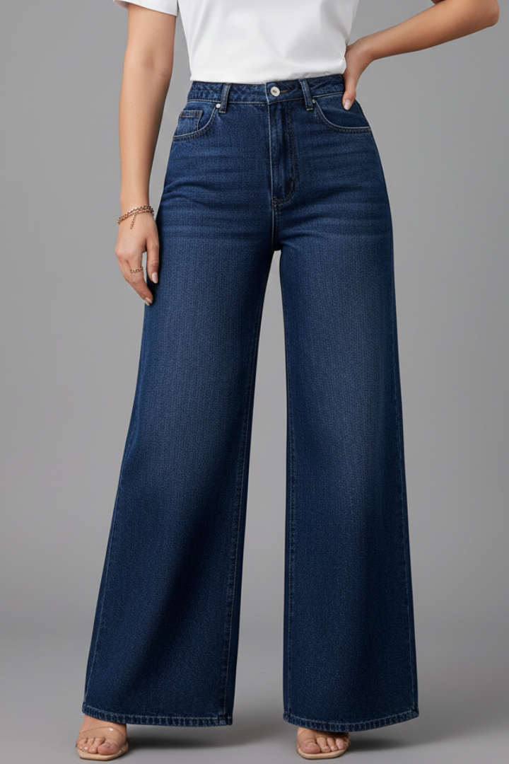 Women’s Trousers with High Waist and Wide Leg