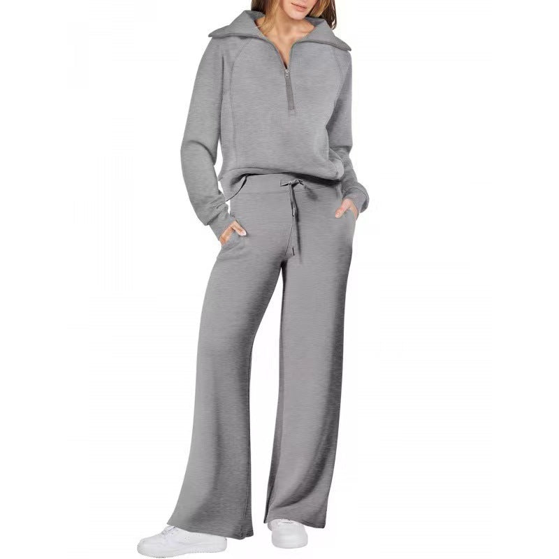 Women's Casual Sport Two-Piece Set In Solid Colours