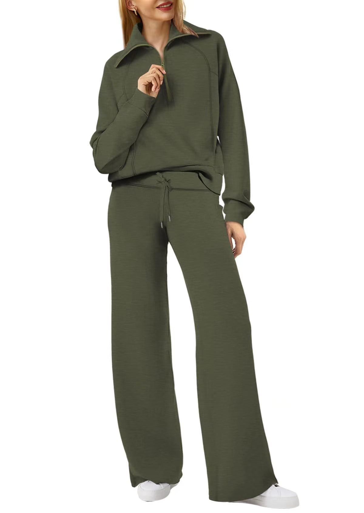 Women's Casual Sport Two-Piece Set In Solid Colours