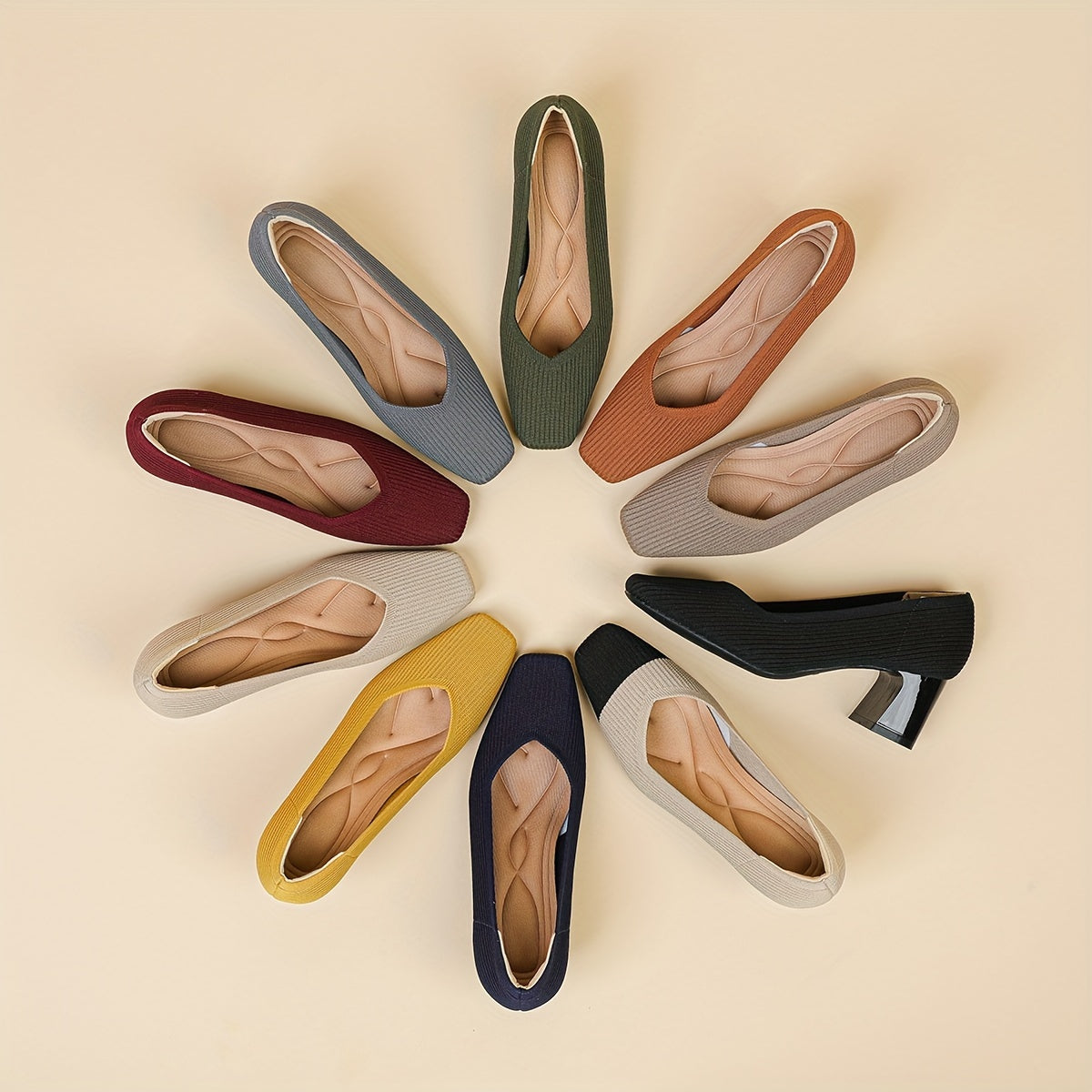 Women's Orthopaedic Pumps with Low Block Heel for Office Wear
