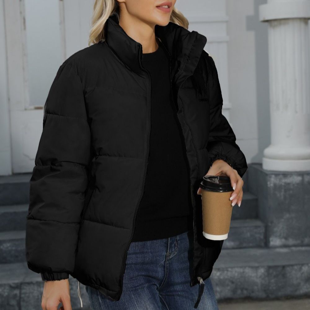 Women's Windproof Padded Puffer Jacket, Thick And Loose