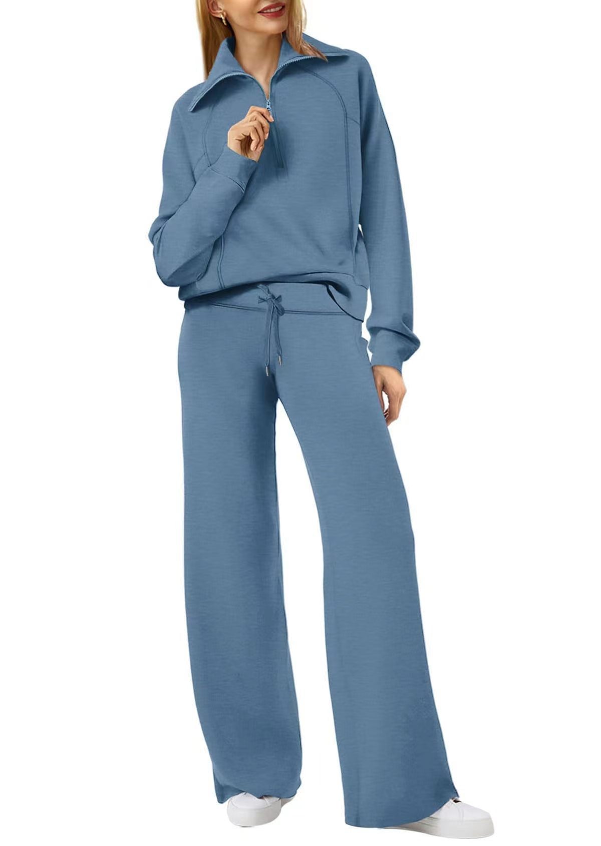 Women's Casual Sport Two-Piece Set In Solid Colours