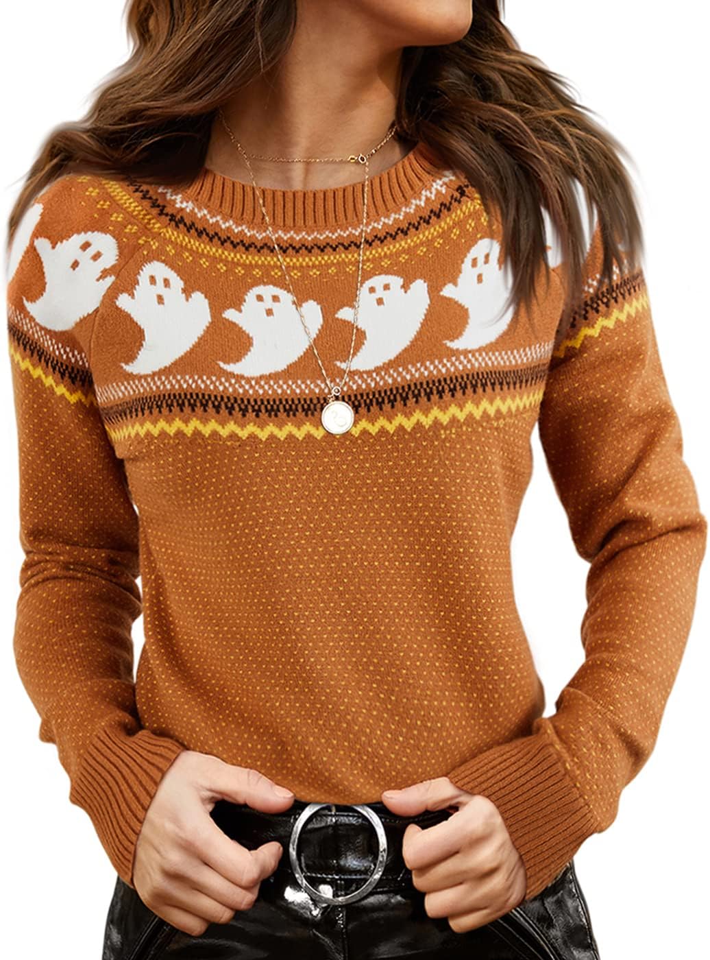 Women's Cable-Knit Turtleneck Jumper Long Sleeve