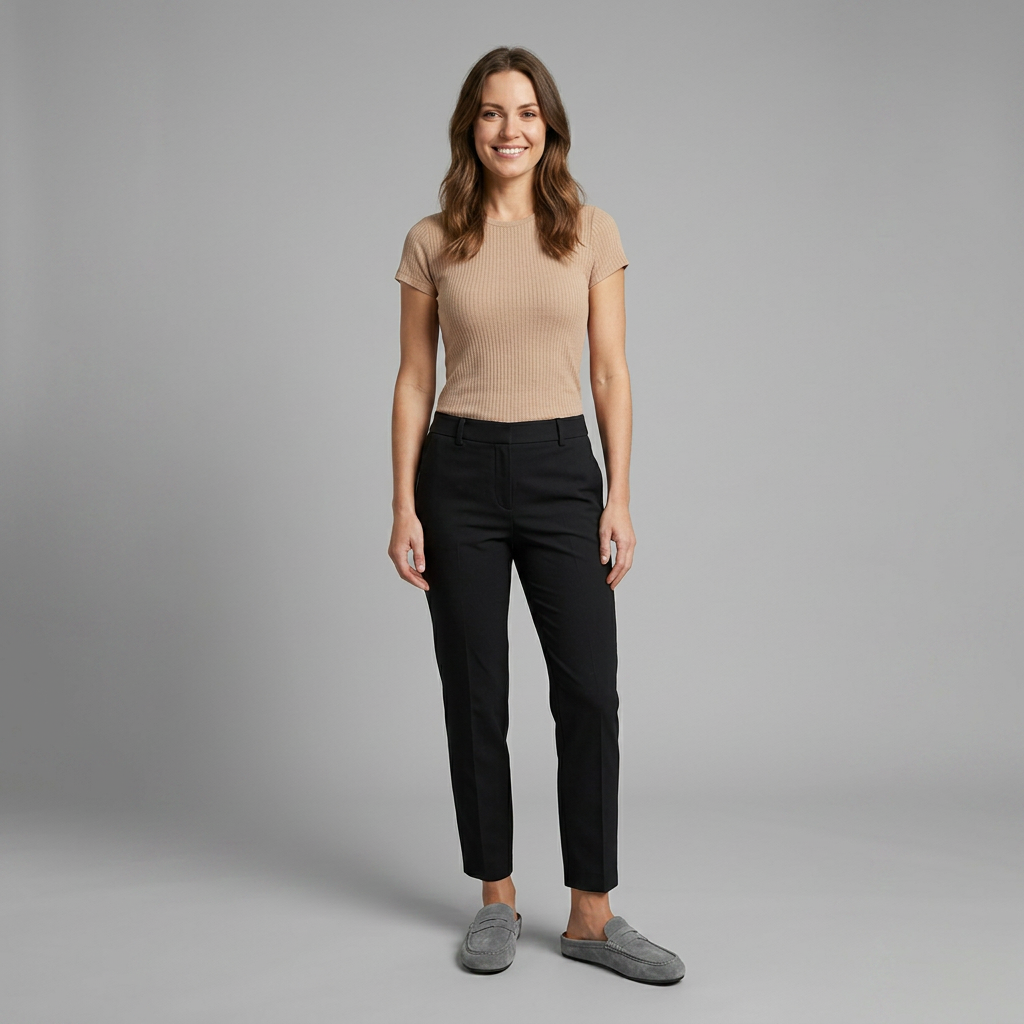 Women’s Suede Mule Loafers with Round Toe